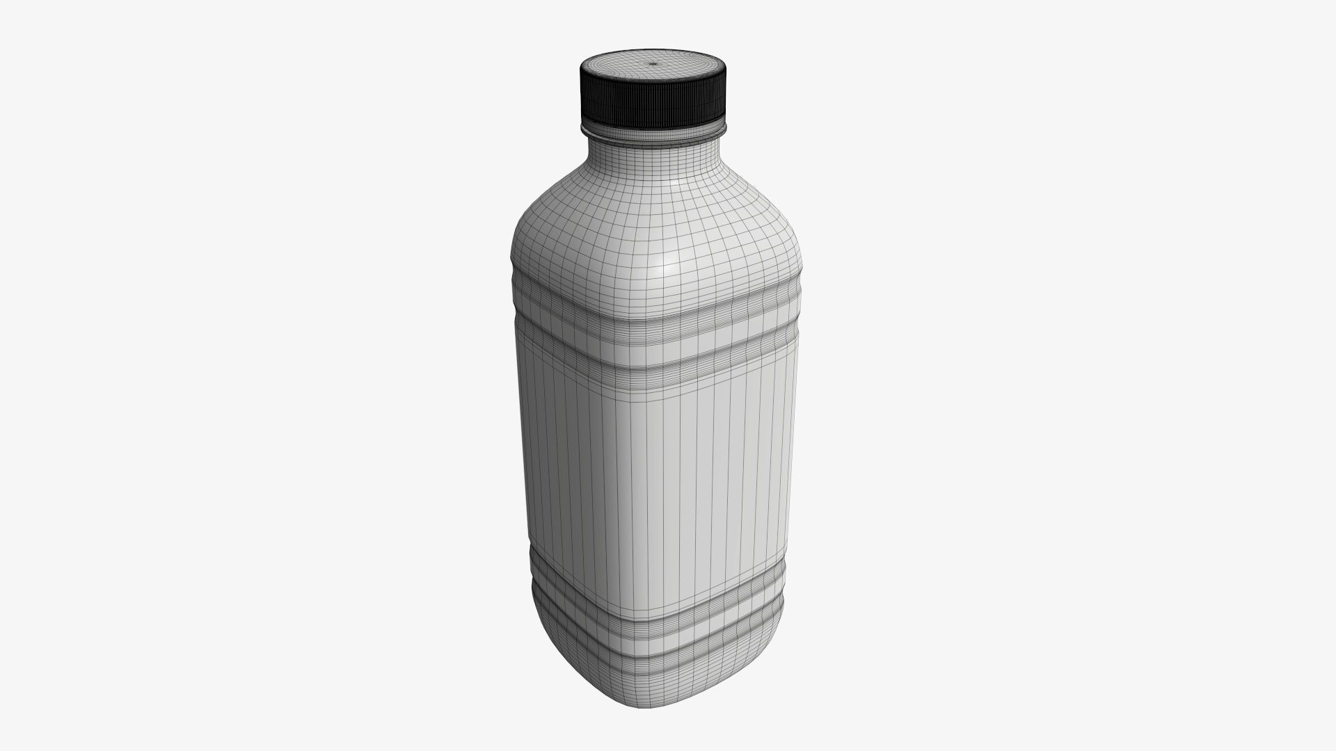 Bottle with smoothie drink  3D model_4