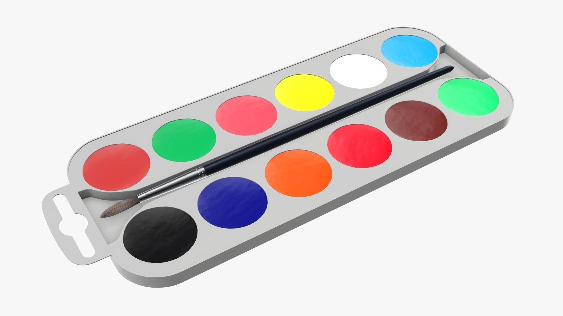 Paint watercolor set 02 3D model_2