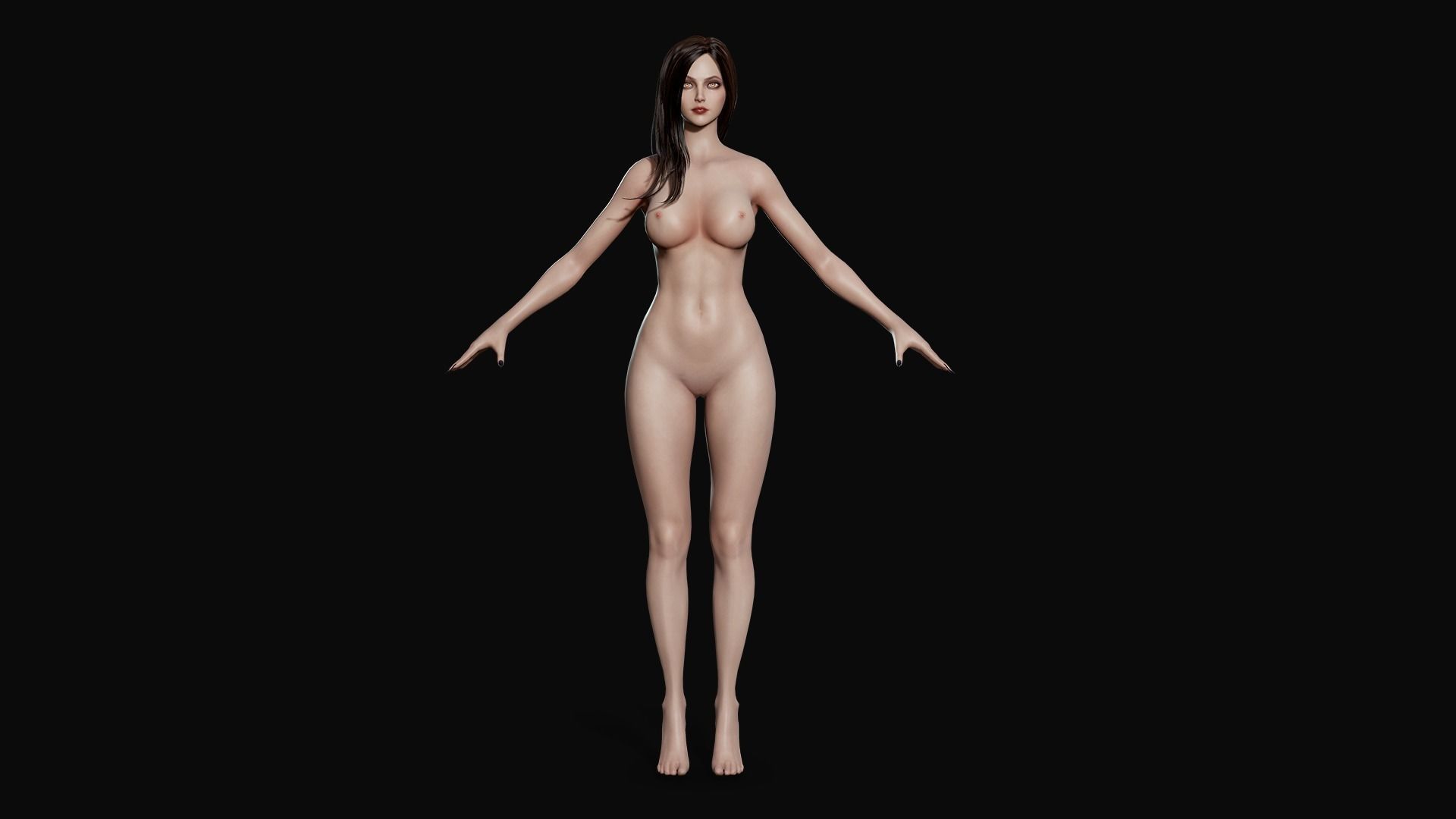 Lady Vamp - Game Ready Low-poly 3D model_18