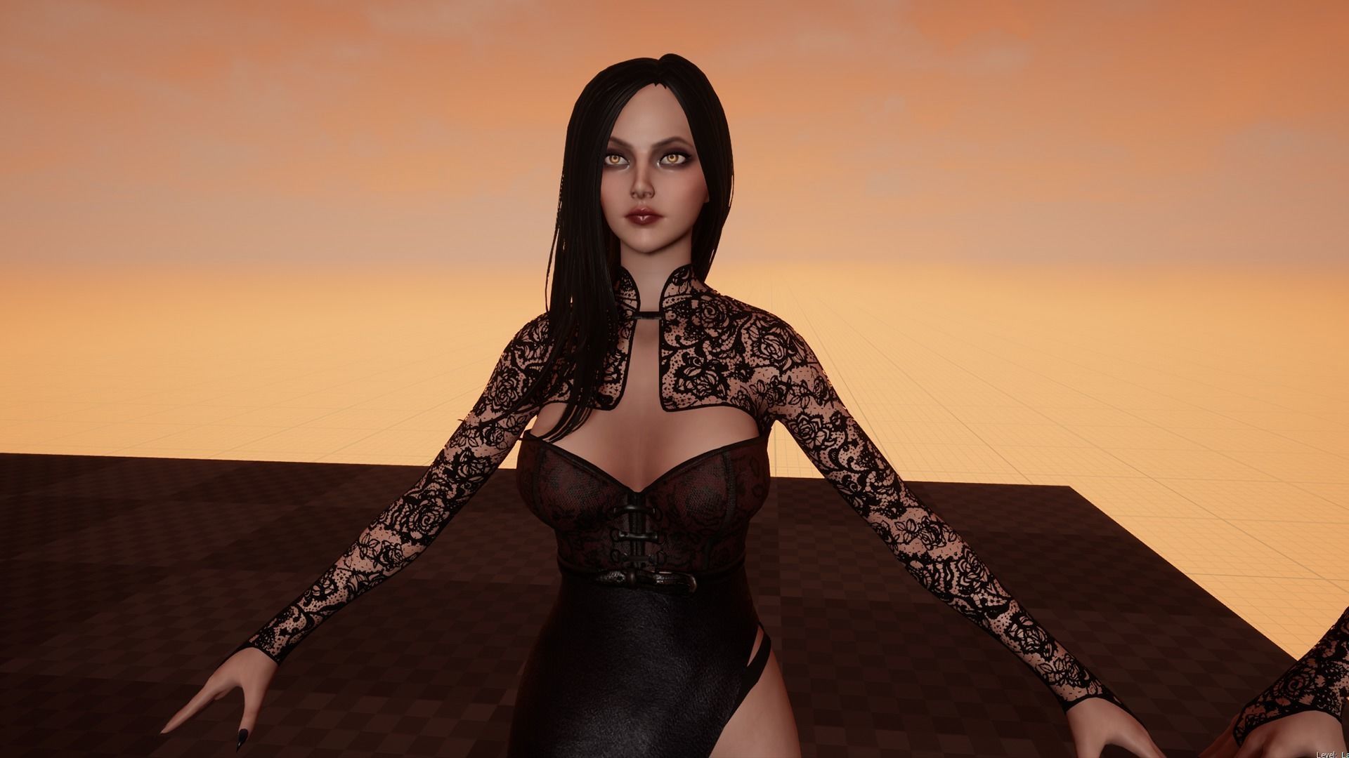 Lady Vamp - Game Ready Low-poly 3D model_13