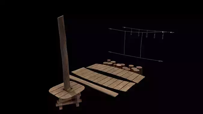 Modular Rope Park - Gest Low-poly 3D model