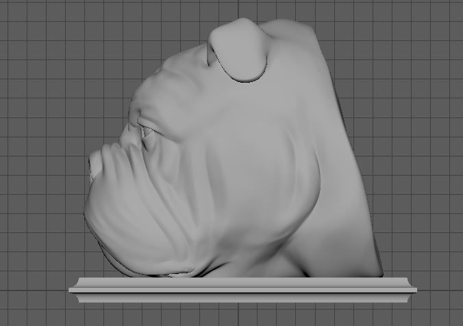 ENGLISH BULL DOG URN 3D print model_2