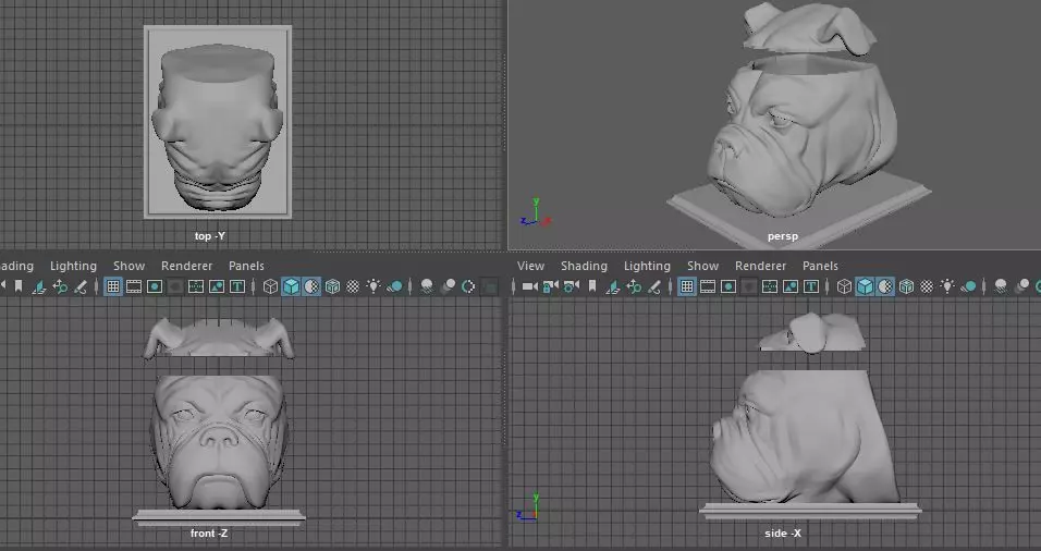 ENGLISH BULL DOG URN 3D print model_0