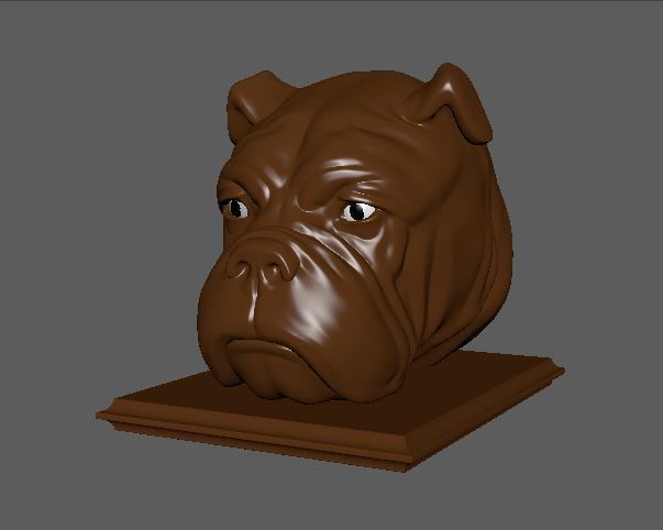 ENGLISH BULL DOG URN 3D print model_1