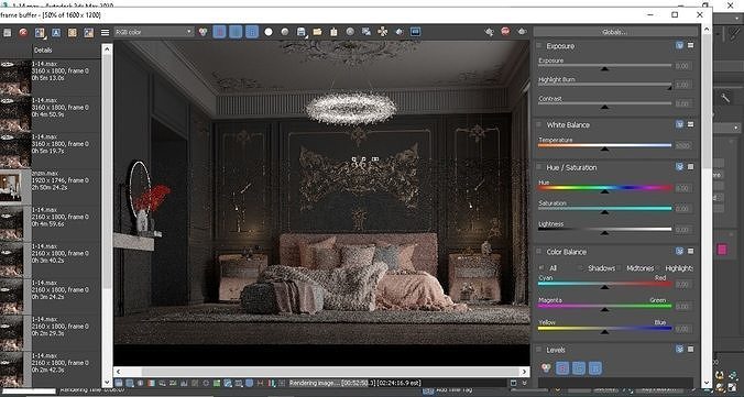 interior  design bedroom  3D model 5