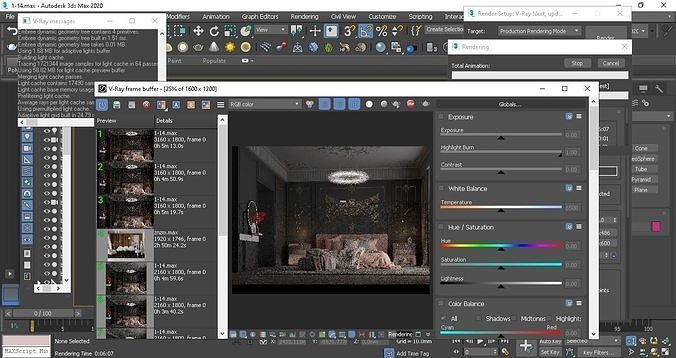 interior  design bedroom  3D model 2