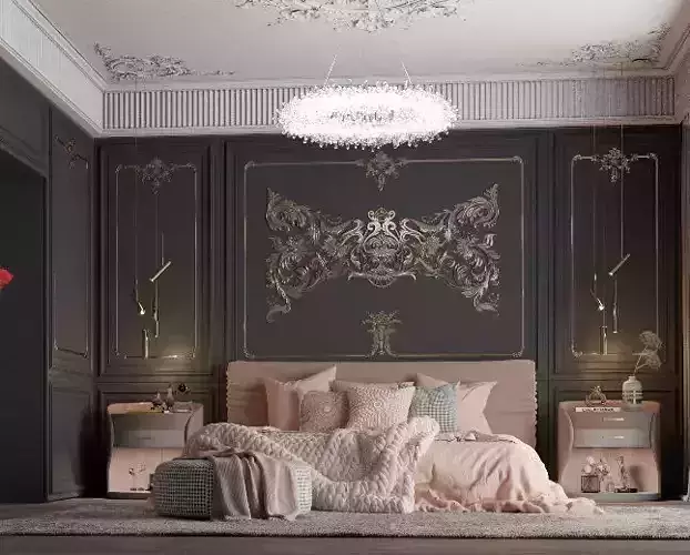 interior  design bedroom  3D model