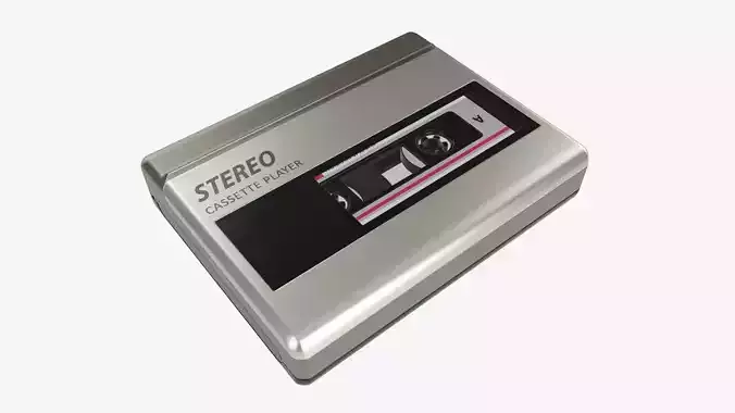 Audio cassette tape player 3D model