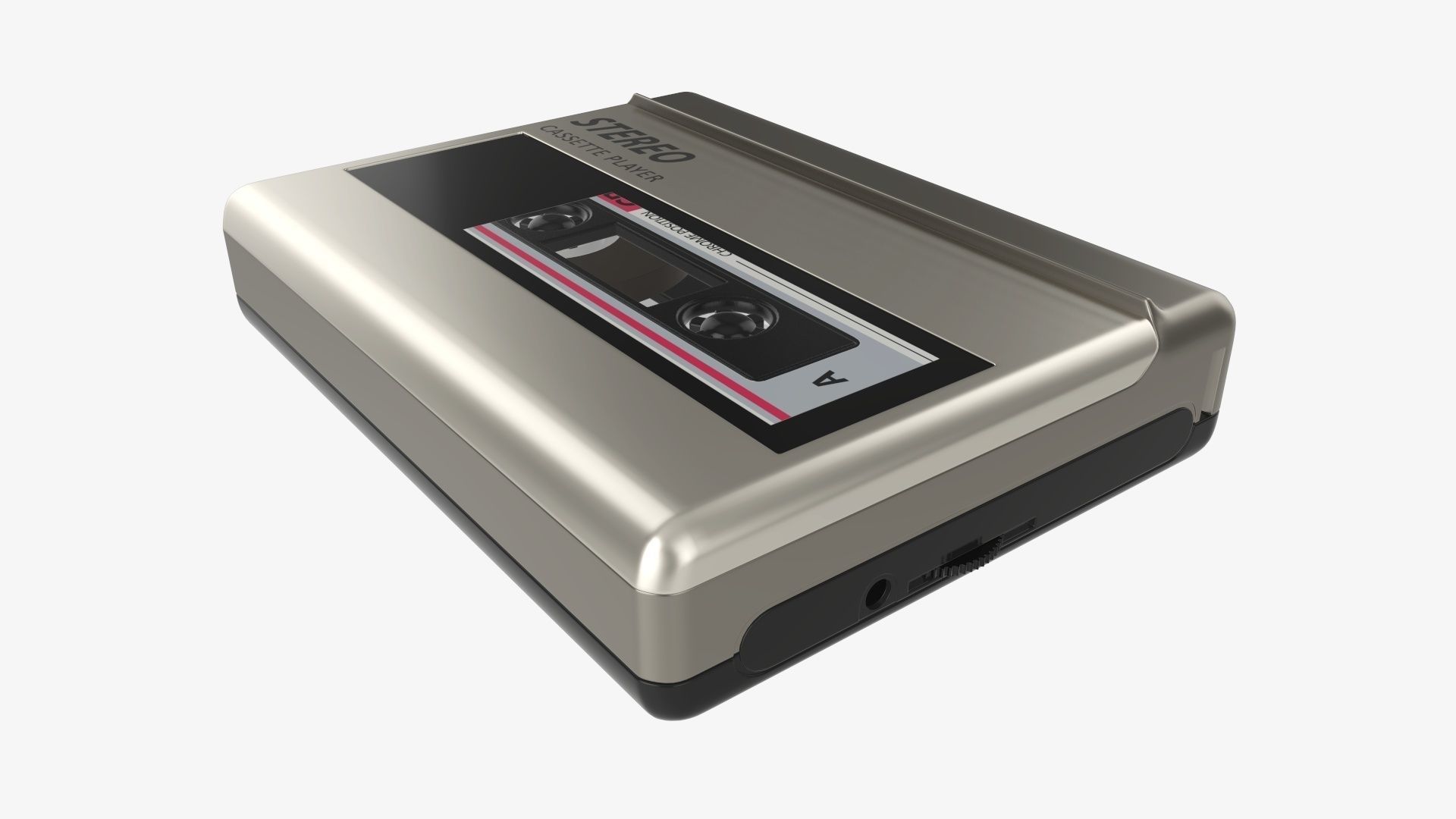 Audio cassette tape player 3D model_3