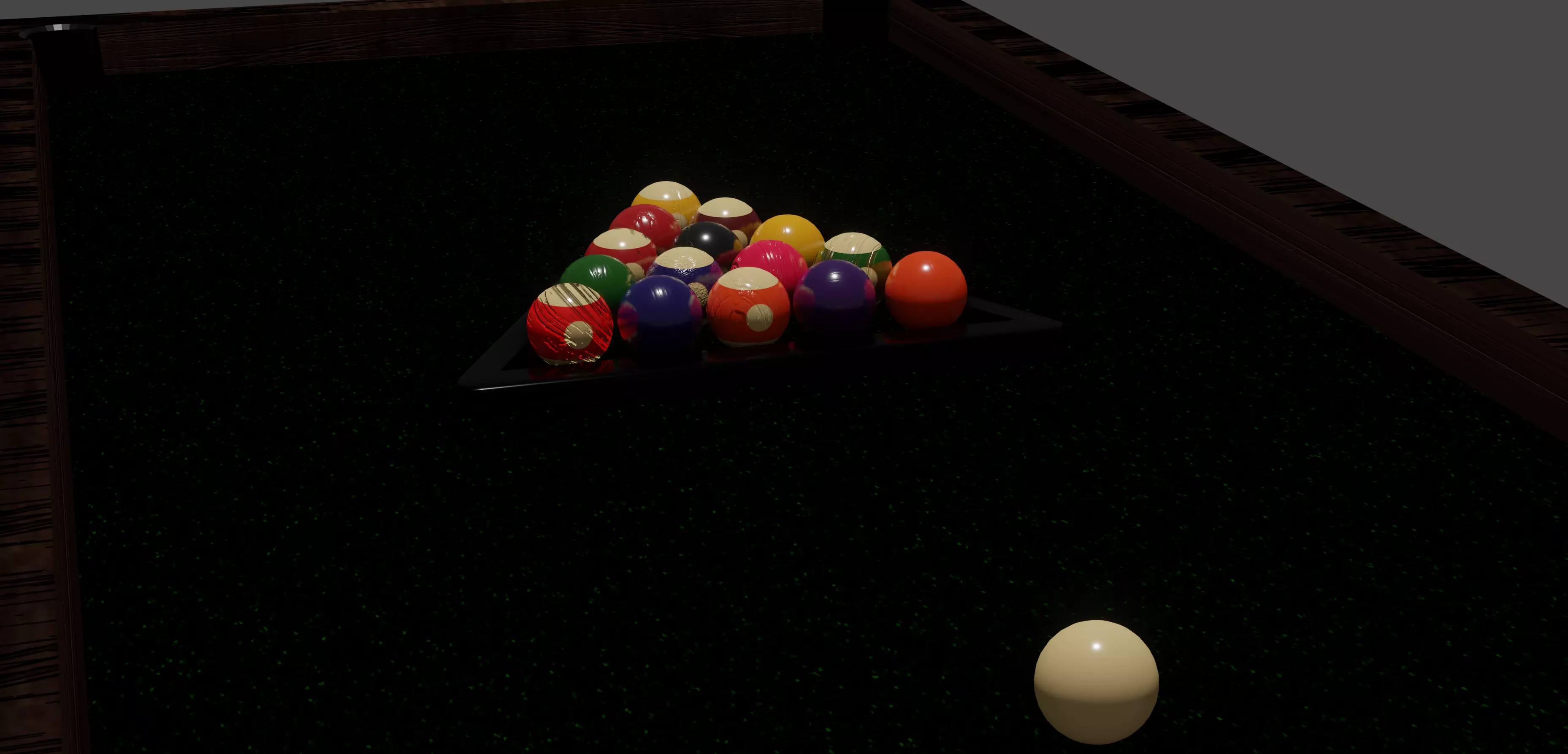 Scratched Billard Board Free 3D model
