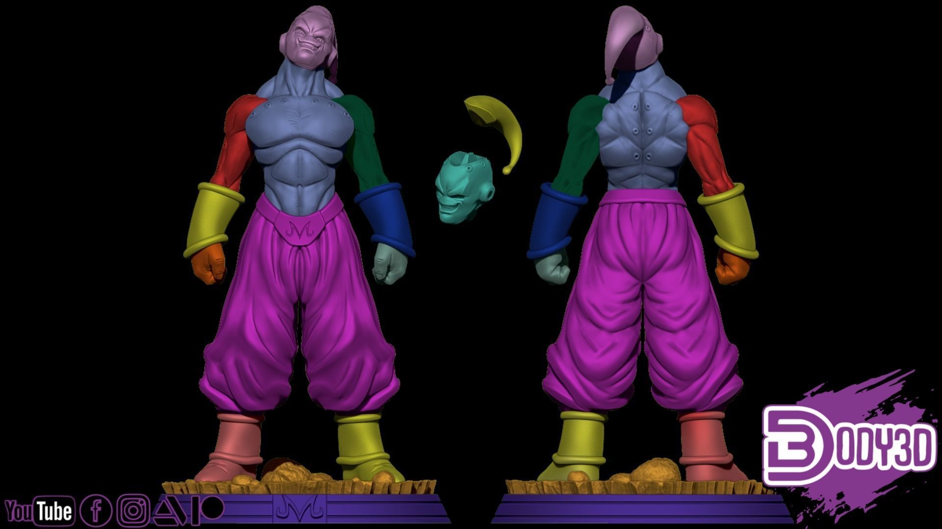 Super buu 1-6 Scale - Dragon Ball 3D print model_3