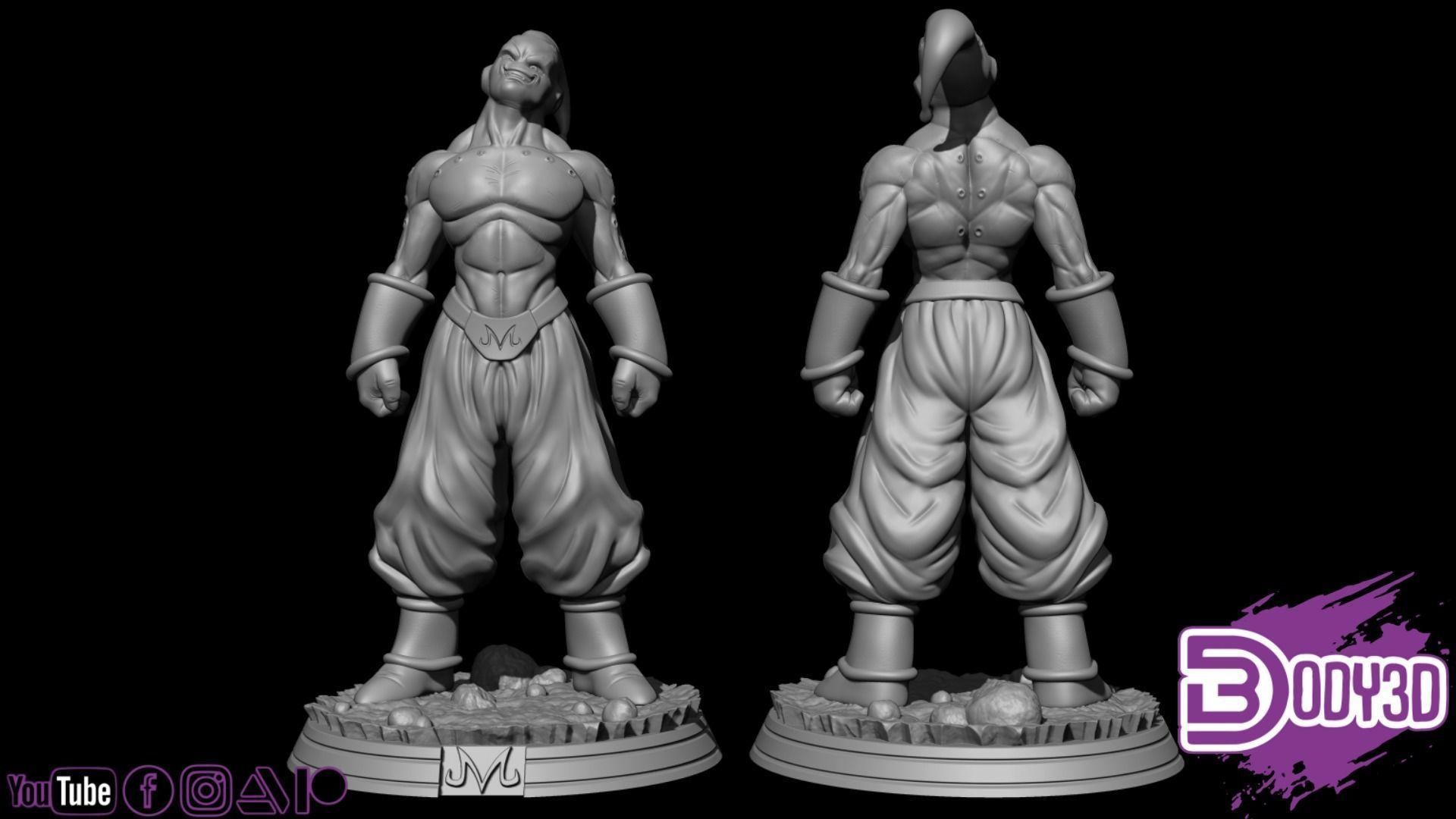 Super buu 1-6 Scale - Dragon Ball 3D print model_2