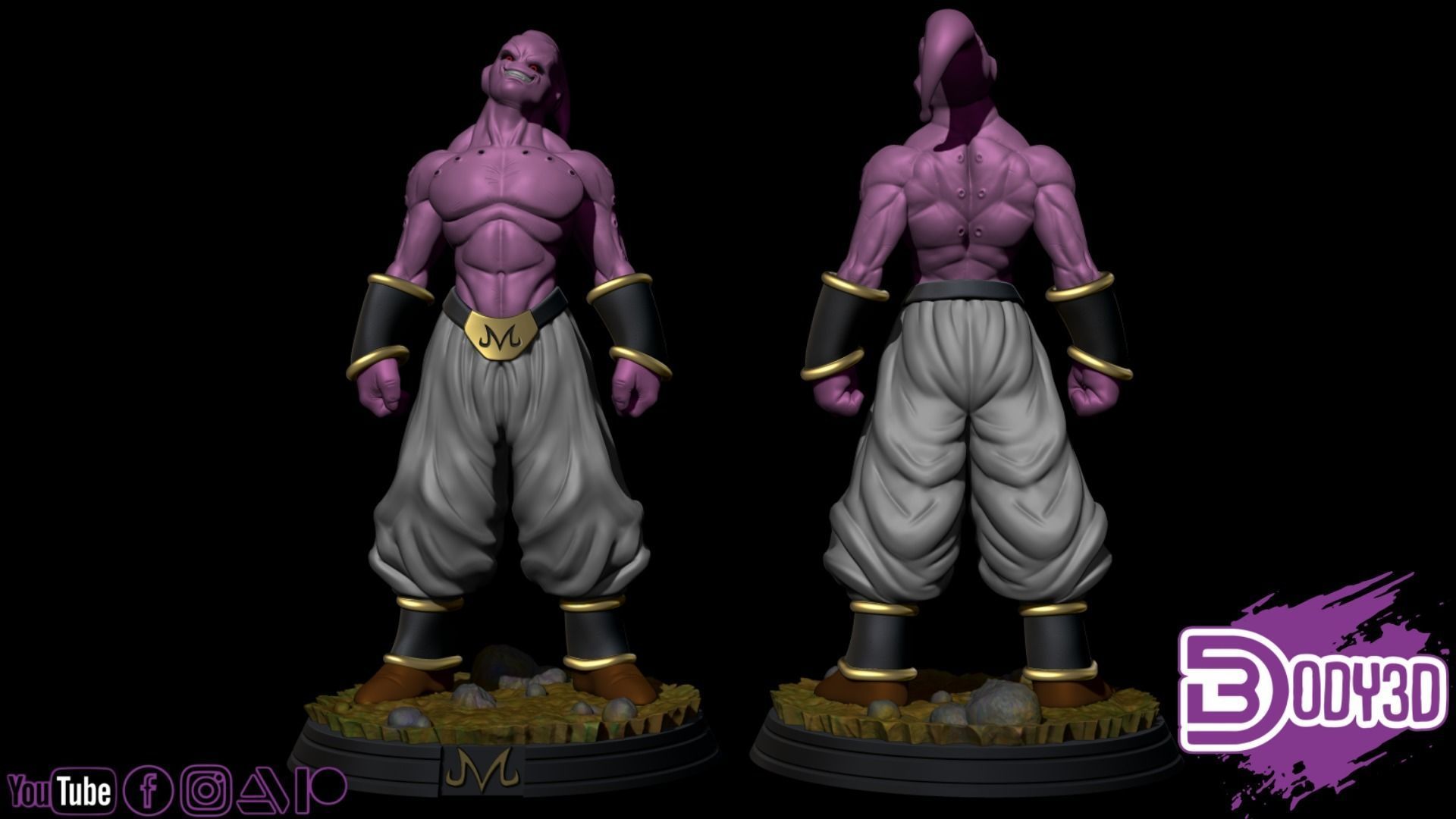 Super buu 1-6 Scale - Dragon Ball 3D print model_1
