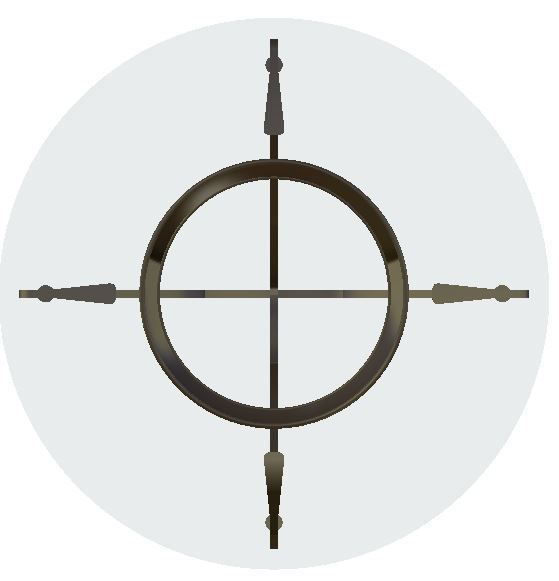 Steel glass table 3D model_2