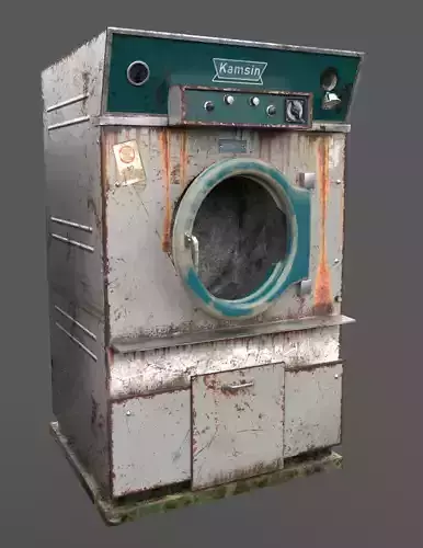 Old Dryer Of The Abandoned Hospital  Low-poly 3D model