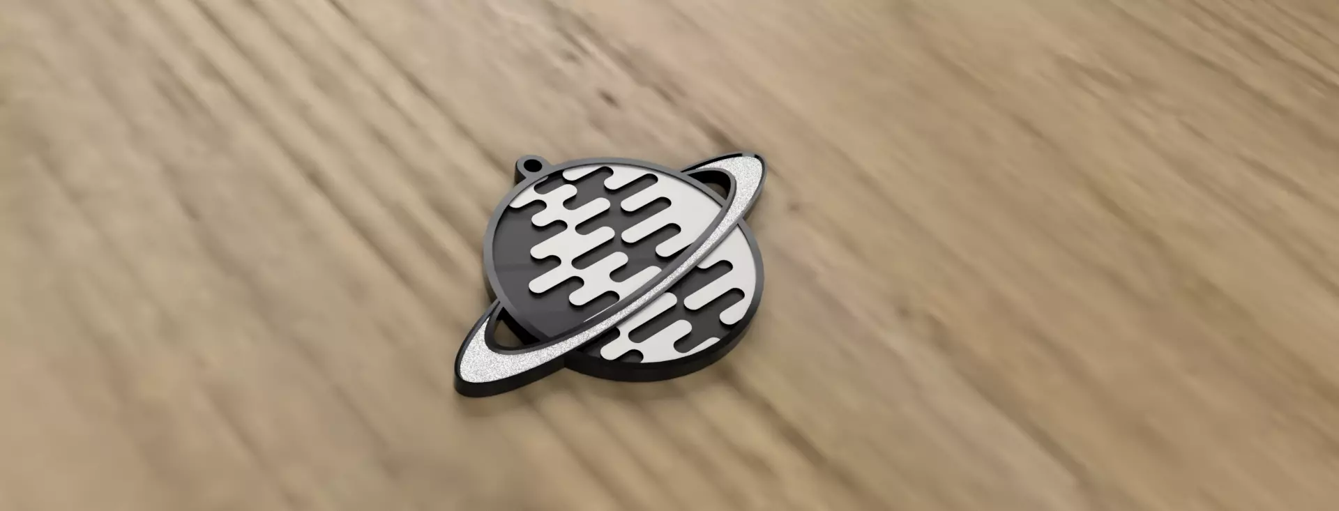 Saturn Keyring  Badge 3D print model_0