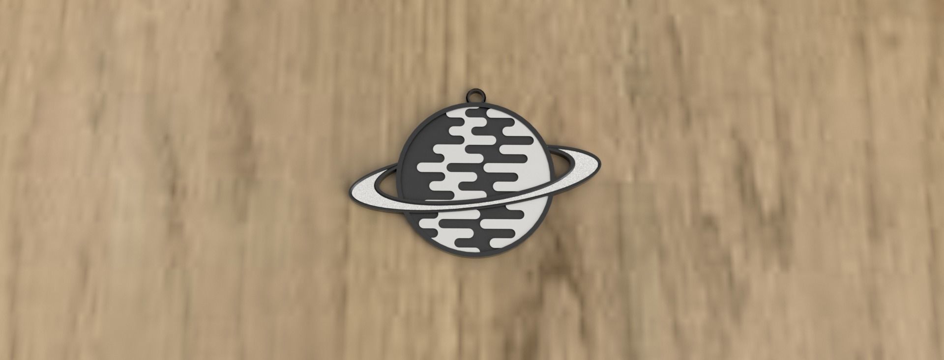 Saturn Keyring  Badge 3D print model_2