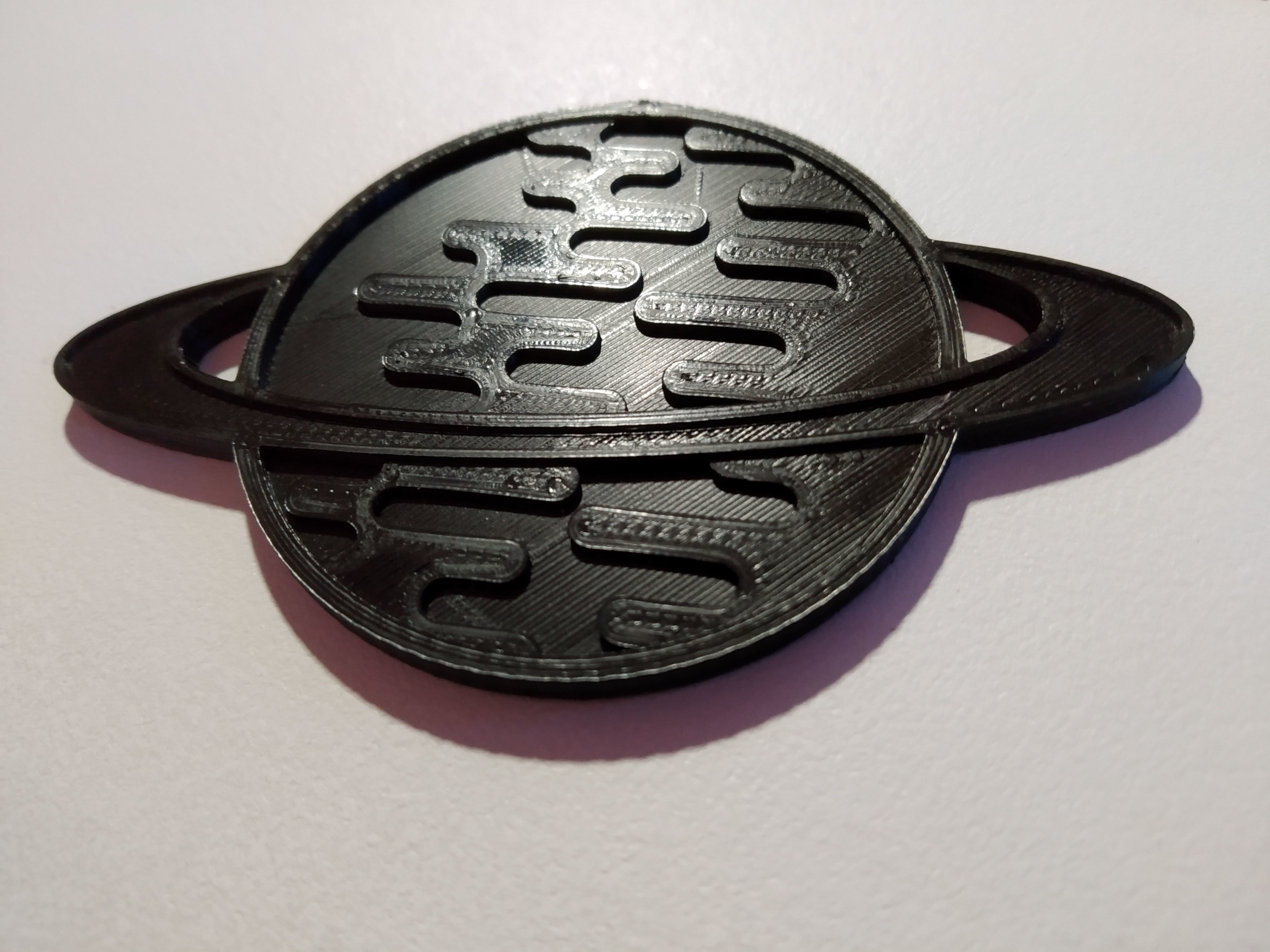 Saturn Keyring  Badge 3D print model_3