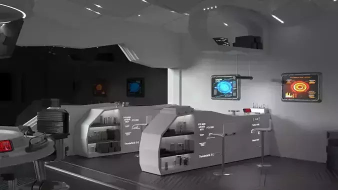 Sci Fi Interior Station 3D model