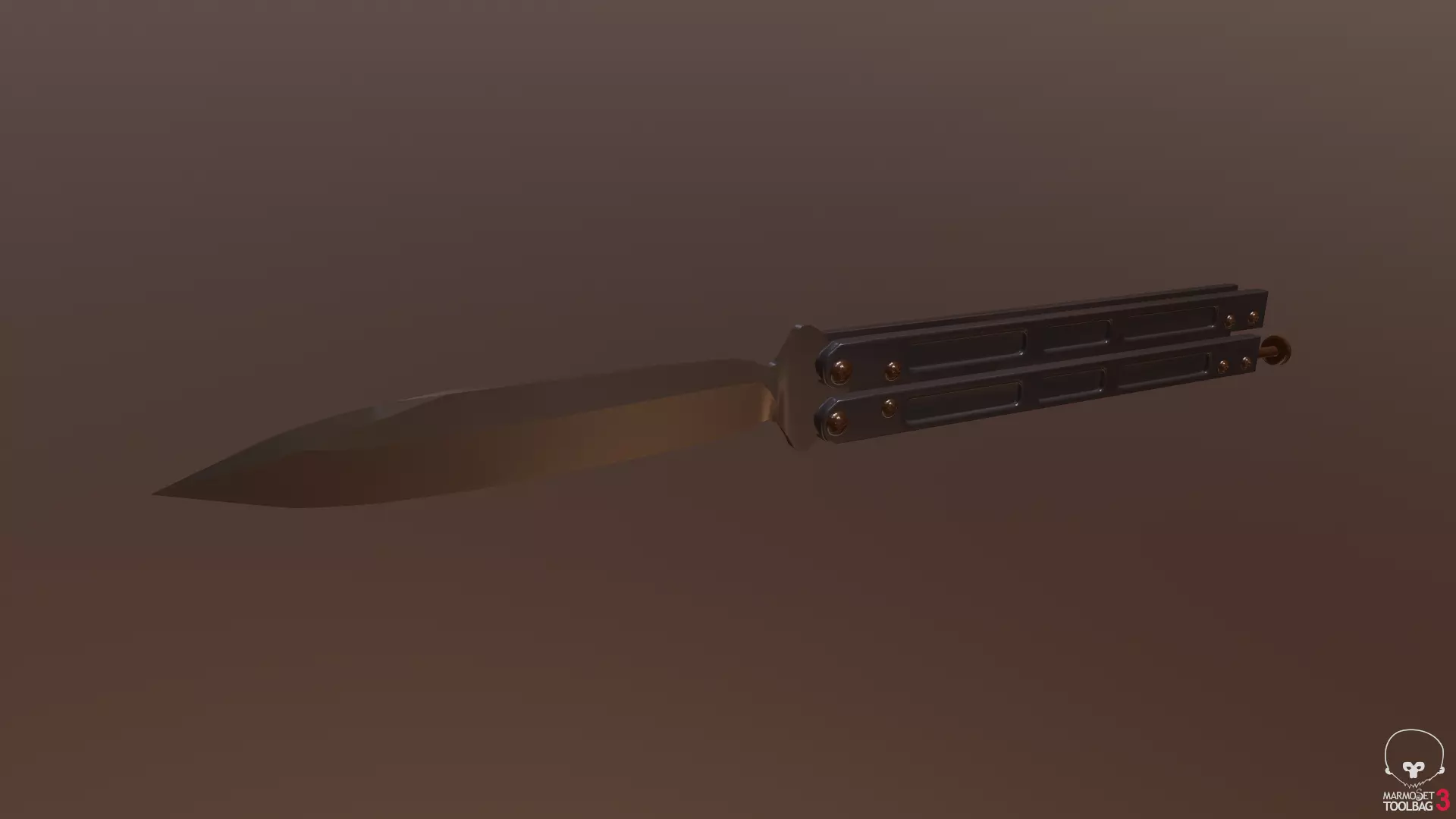 Butterfly Knife Low-poly 3D model