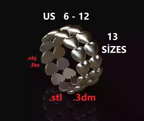 Model 227 Love Ring Valentine 2 US Size