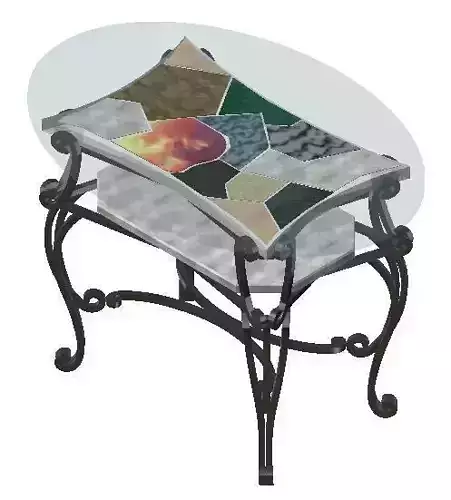 Mosaic table 3D model