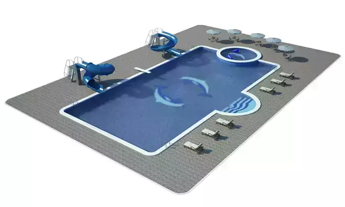 3d model of swimming pool 