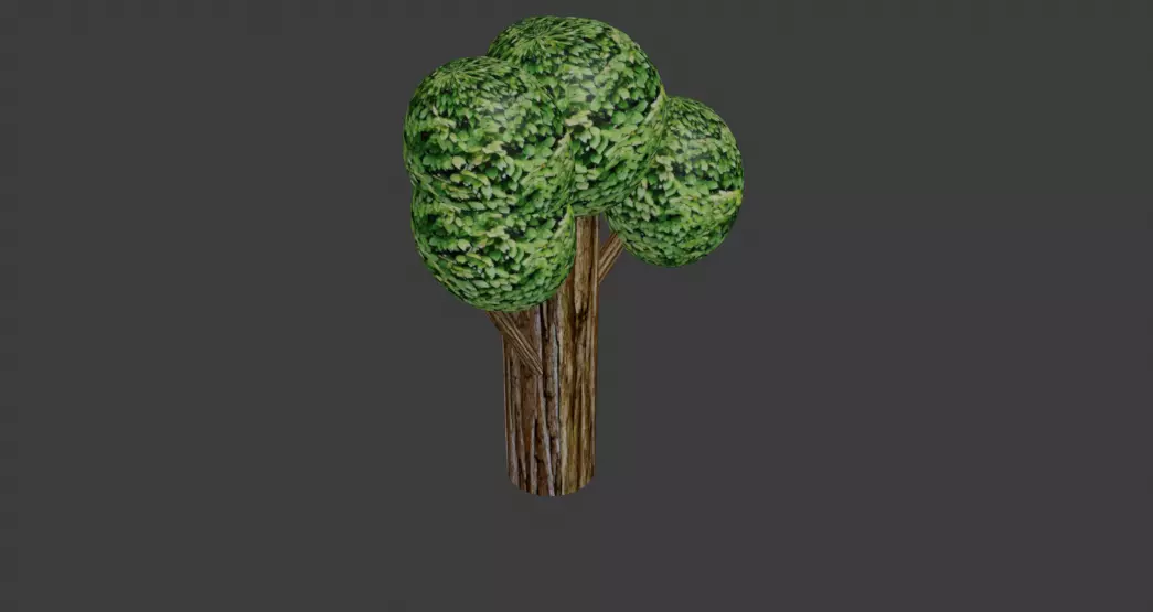 Tree1 tree with leaves Low-poly 3D model_0