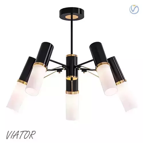 VIATOR chandelier with five lights gold