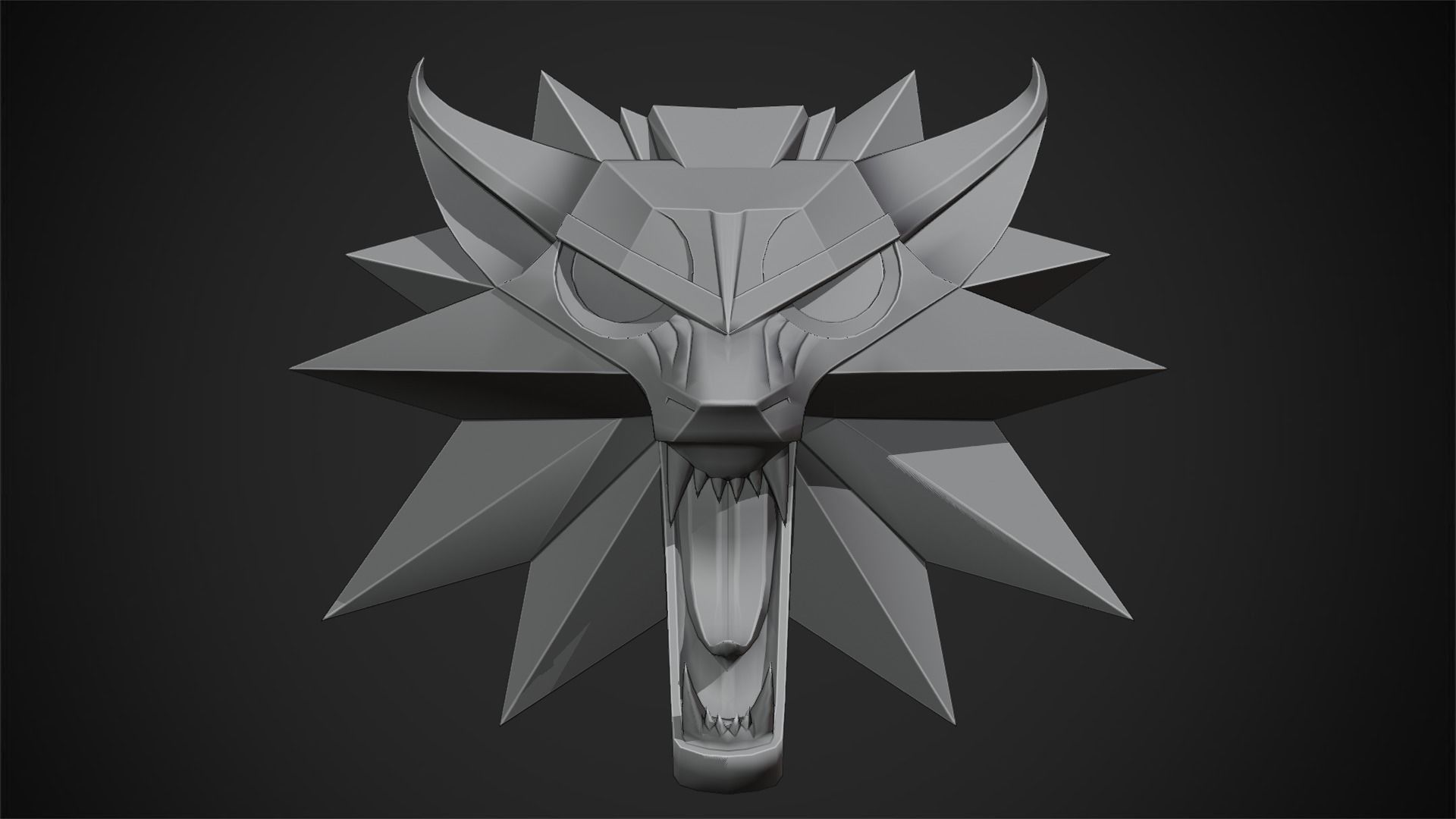 The Witcher Wolf Medallion for Cosplay 3D print model_9