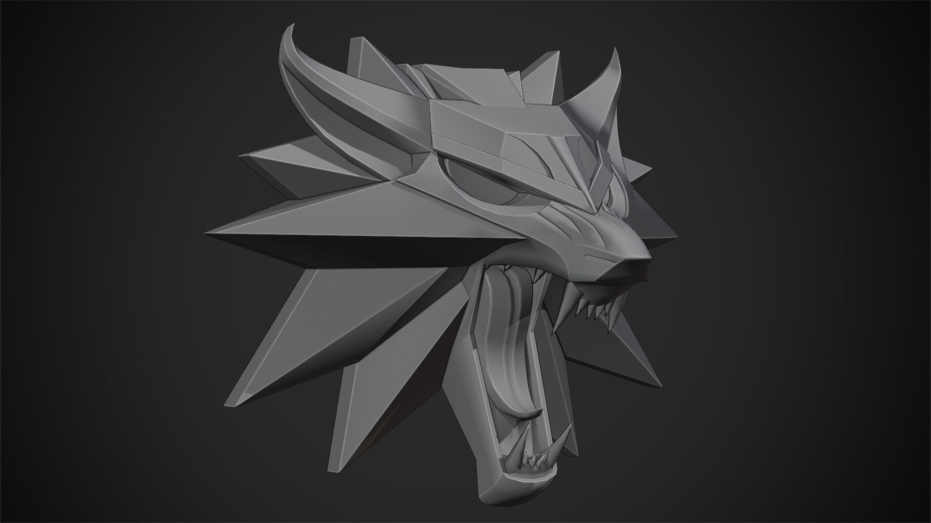 The Witcher Wolf Medallion for Cosplay 3D print model_8