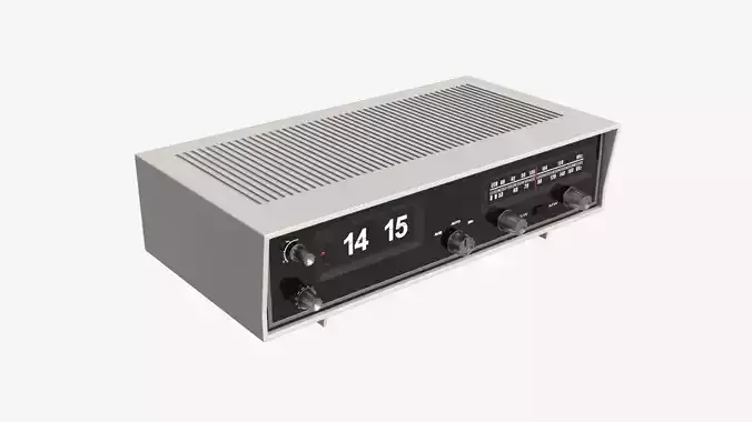 Radio clock with alarm  3D model