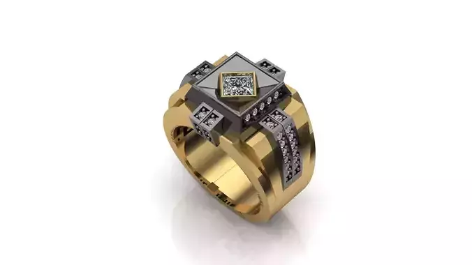 men ring 34 3D print model