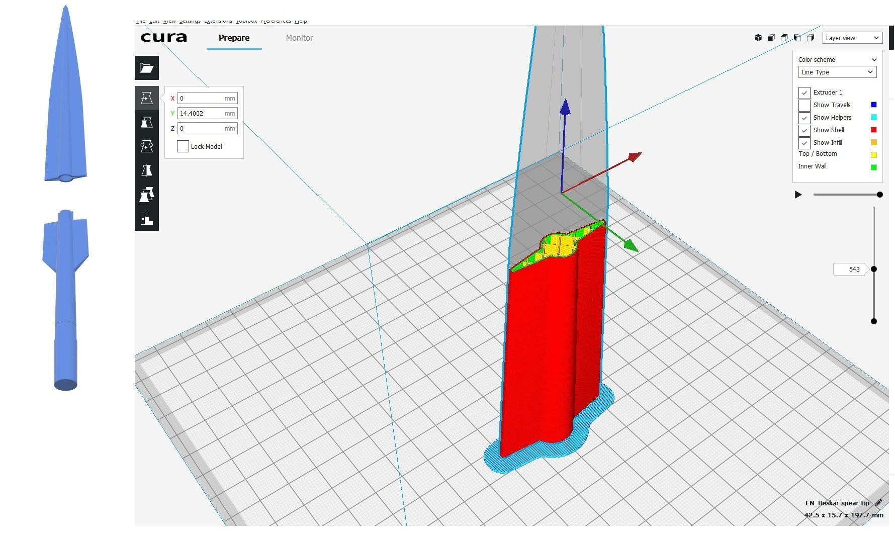 Beskar Spear tip from Mandalorian 3D print model_3