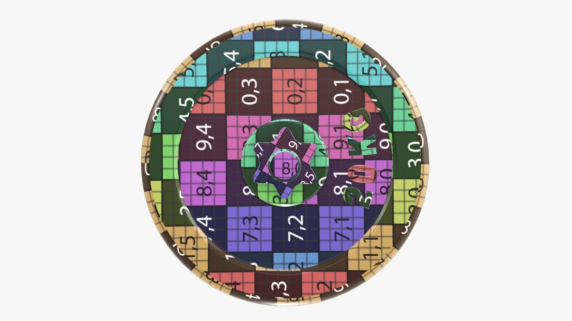 Weight bar straight with weights 3D model_18