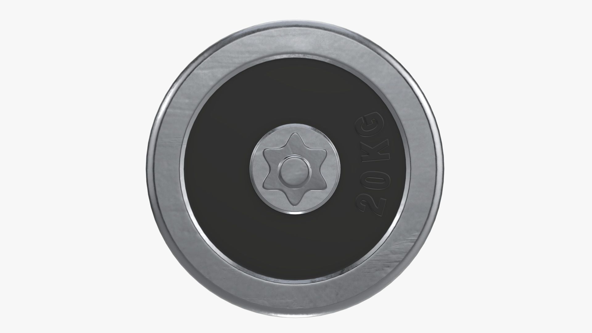 Weight bar straight with weights 3D model_6