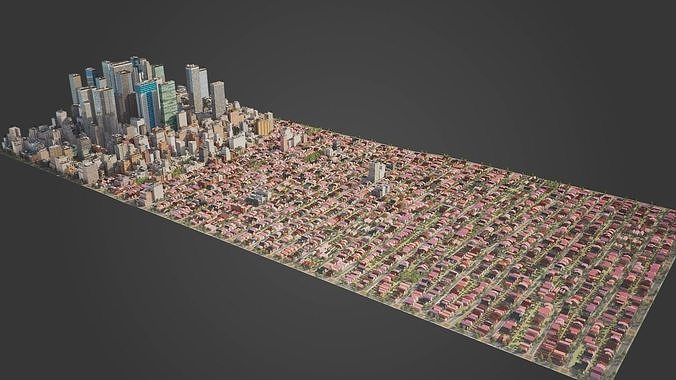 City R6 MAYA Low-poly 3D model 6