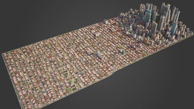 City R6 MAYA Low-poly 3D model 7