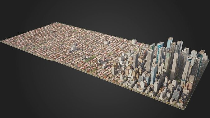City R6 MAYA Low-poly 3D model 2