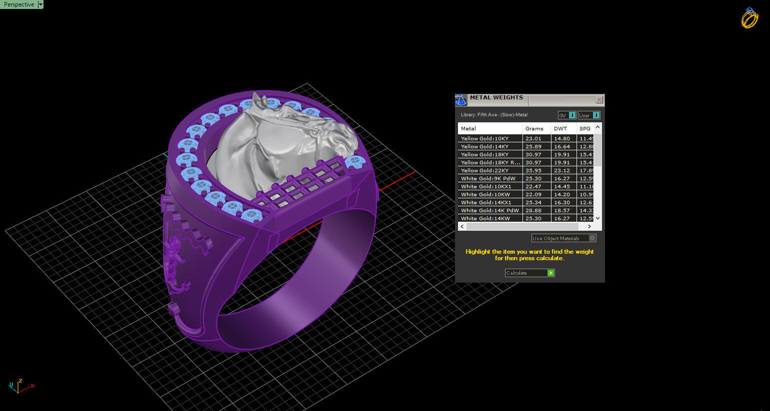 RING WITH HORSESHOE AND HORSE 3D print model_18
