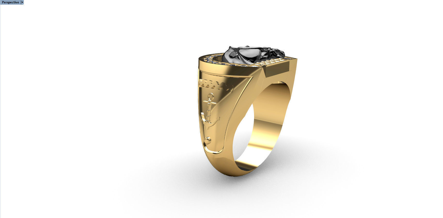 RING WITH HORSESHOE AND HORSE 3D print model_11