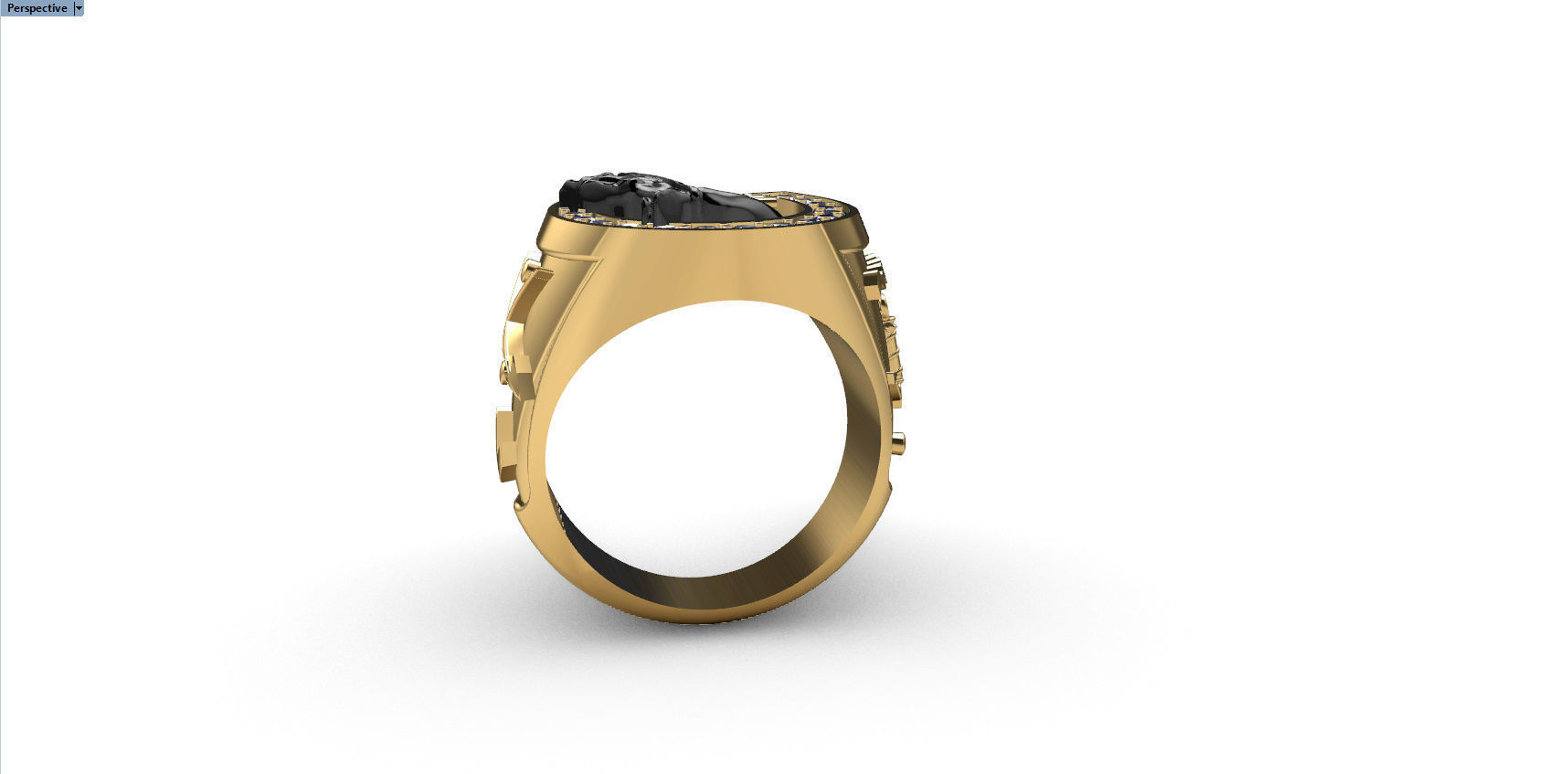 RING WITH HORSESHOE AND HORSE 3D print model_14