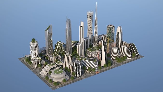 City LC Low-poly 3D model 4