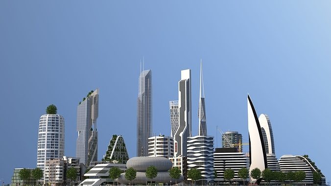 City LC Low-poly 3D model 3