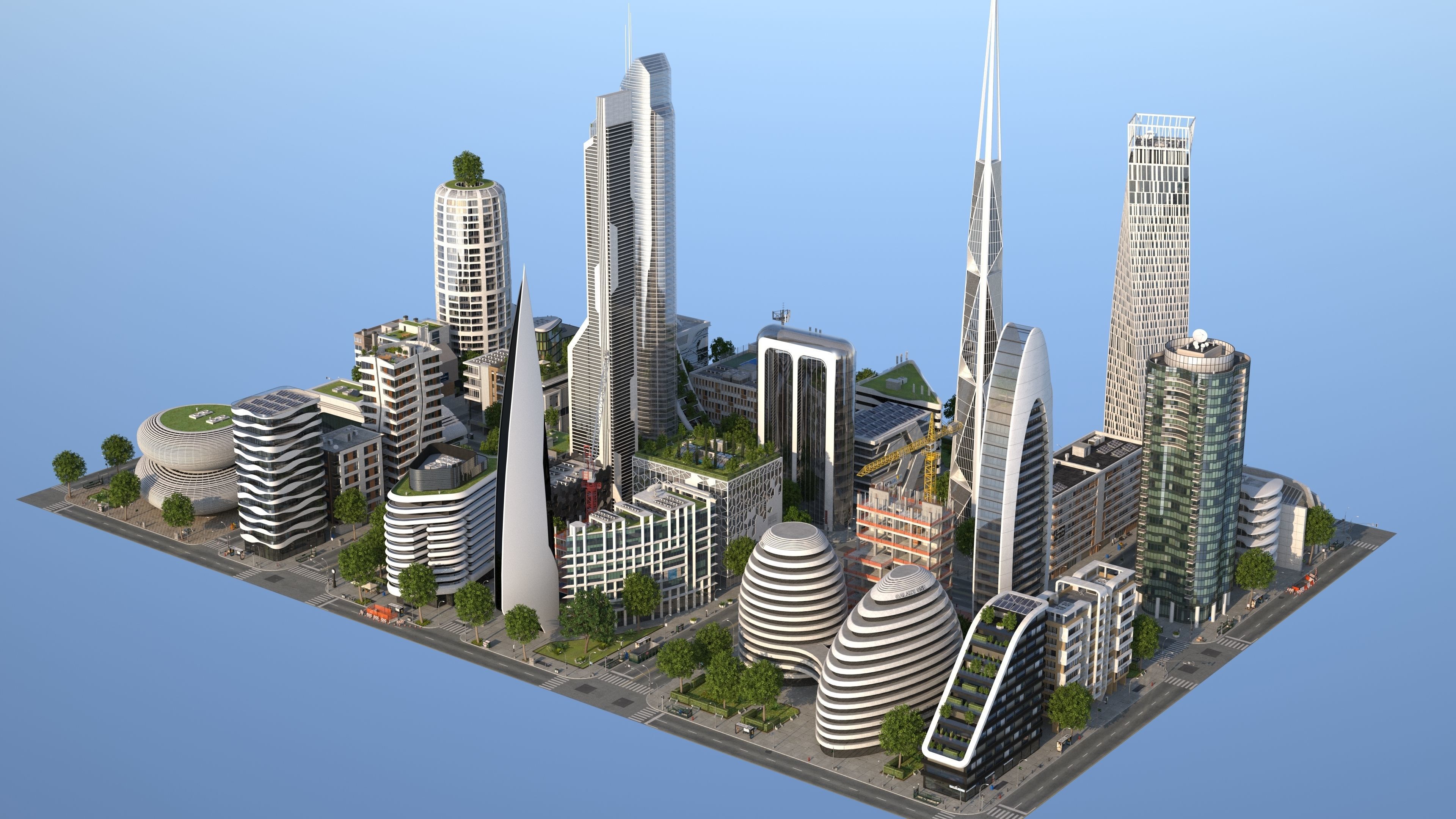 City LC Low-poly 3D model_9