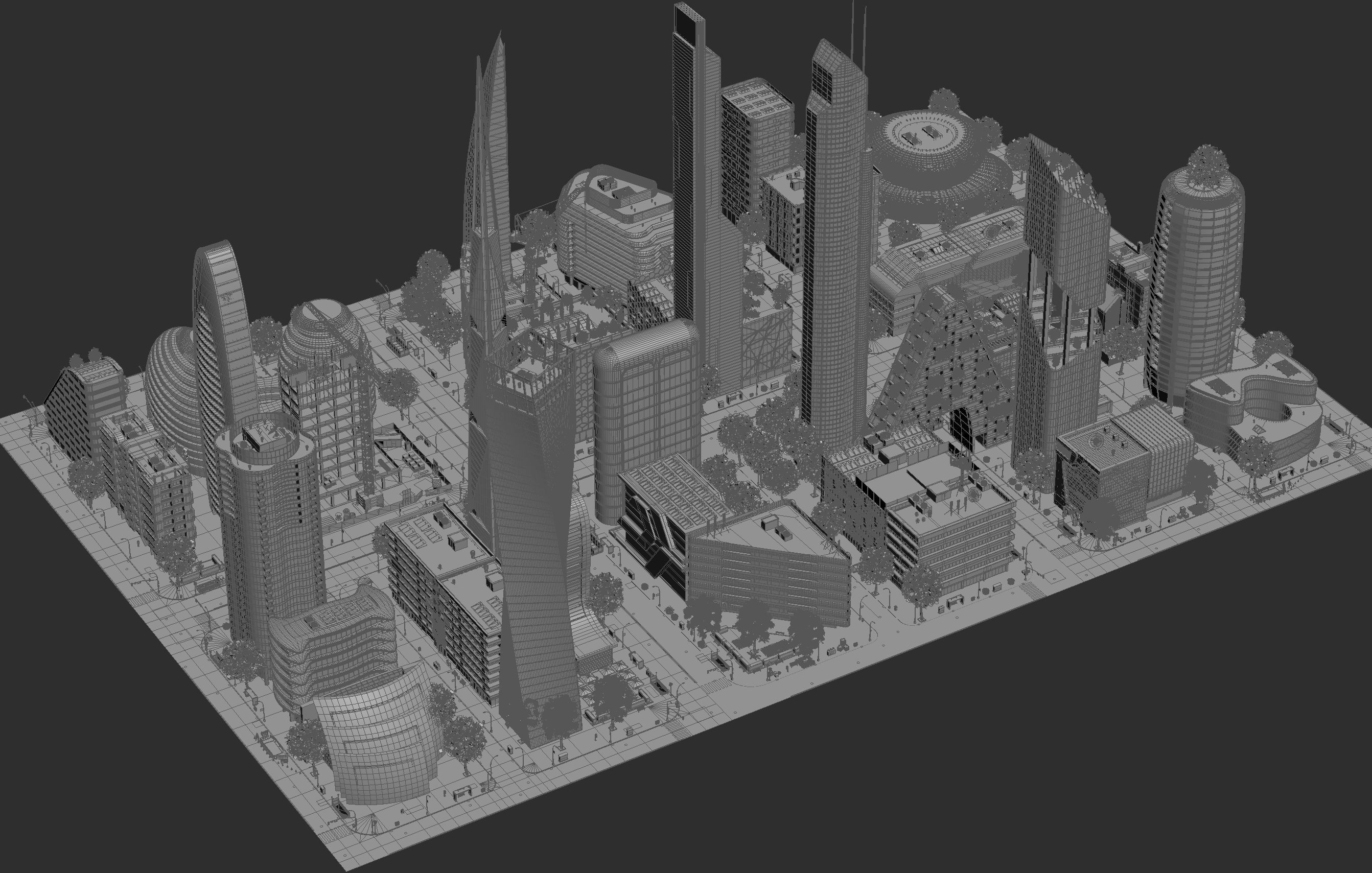City LC Low-poly 3D model_30