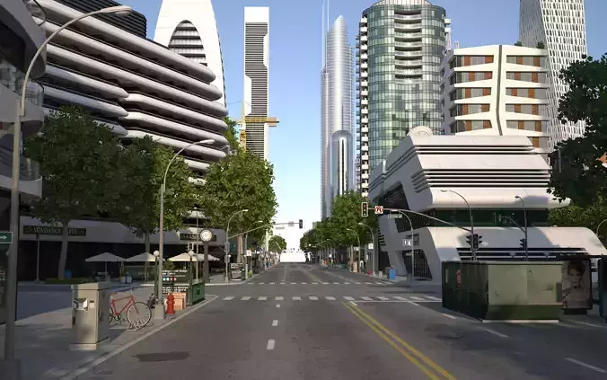 City LC Low-poly 3D model