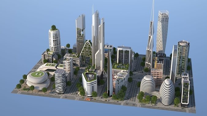 City LC Low-poly 3D model 6