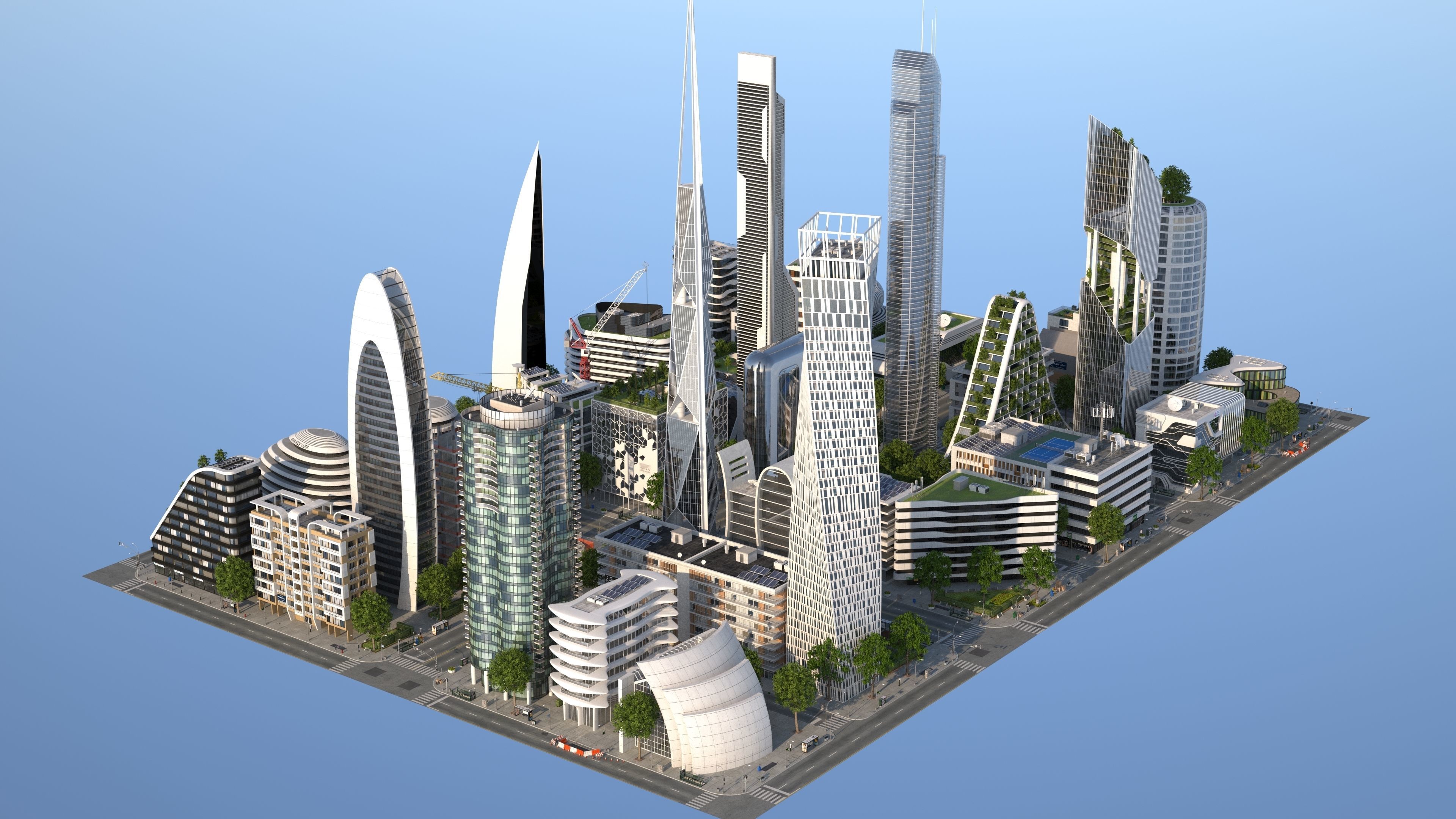 City LC Low-poly 3D model_8