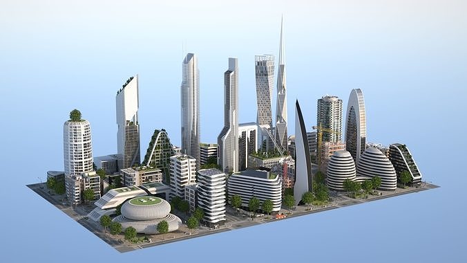City LC Low-poly 3D model 7